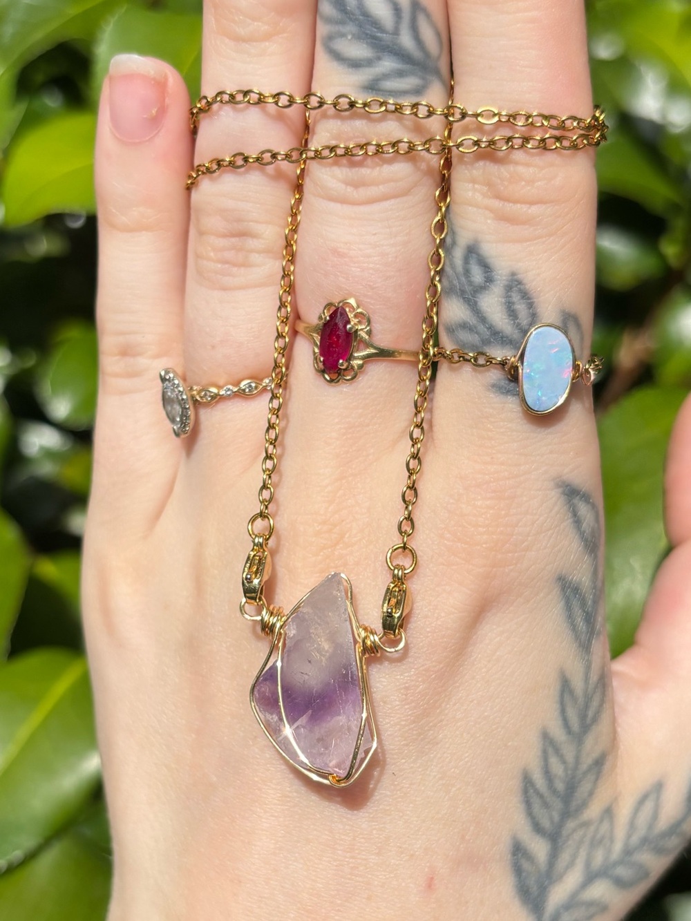 Flourite interchangeable necklace
